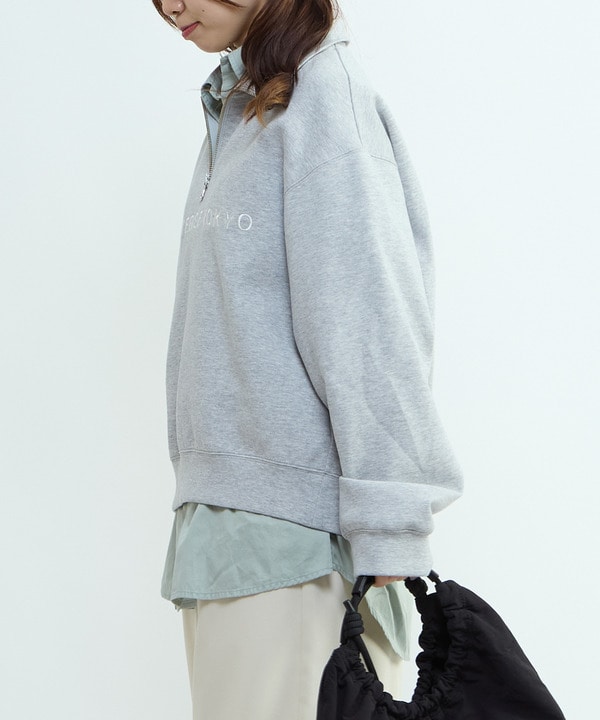 BACK STAR★ HALF-ZIP LOGO SWEAT 詳細画像 4