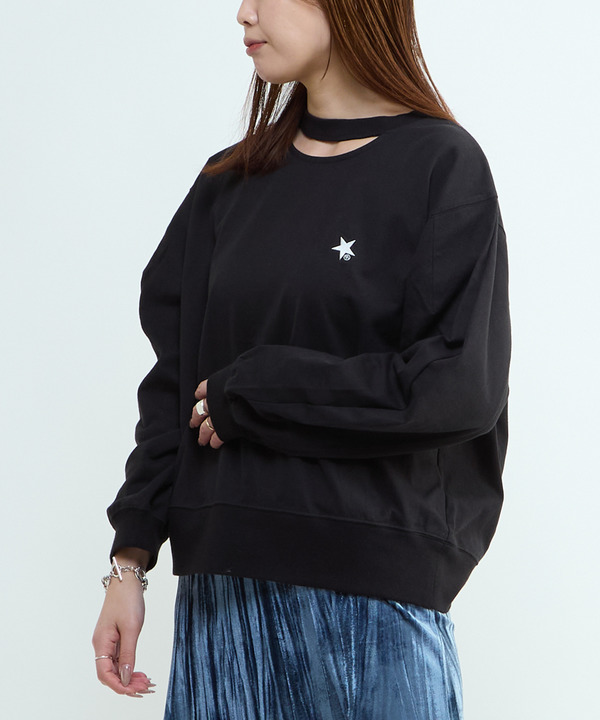 CUT-OUT NECK TOP 詳細画像 1