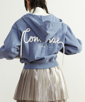 BACK SPINDLE LOGO ZIP HOODIE