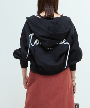 BACK SPINDLE LOGO ZIP HOODIE