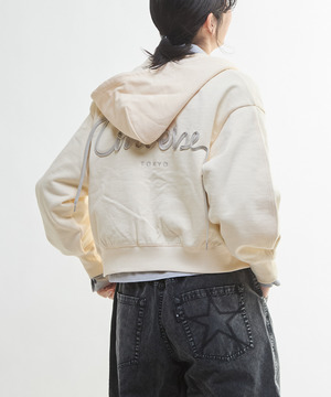 BACK SPINDLE LOGO ZIP HOODIE