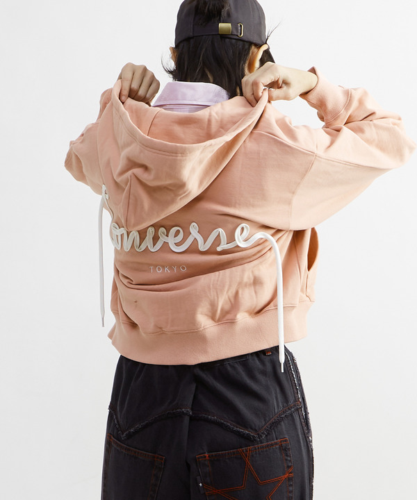 BACK SPINDLE LOGO ZIP HOODIE 詳細画像 ピンク 1