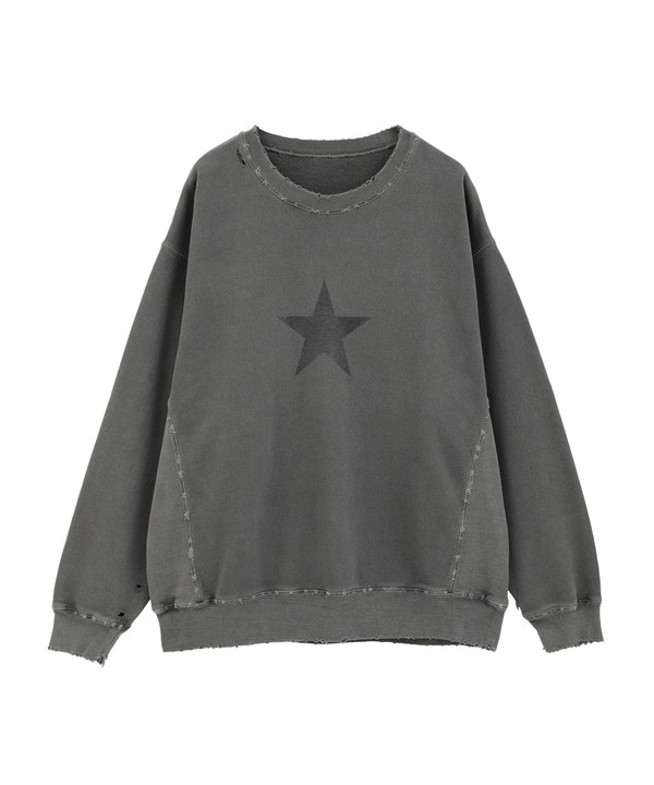 STAR★ DAMAGED SWEAT 詳細画像 スミクロ 1