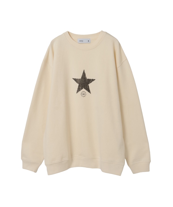 STAR★ PRINT SWEAT 詳細画像 ホワイト 1