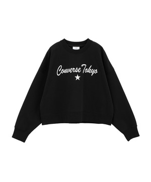 EMBROIDERED LOGO CROPPED SWEAT