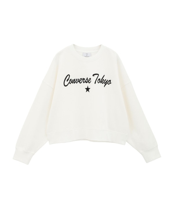 EMBROIDERED LOGO CROPPED SWEAT 詳細画像 ホワイト 1