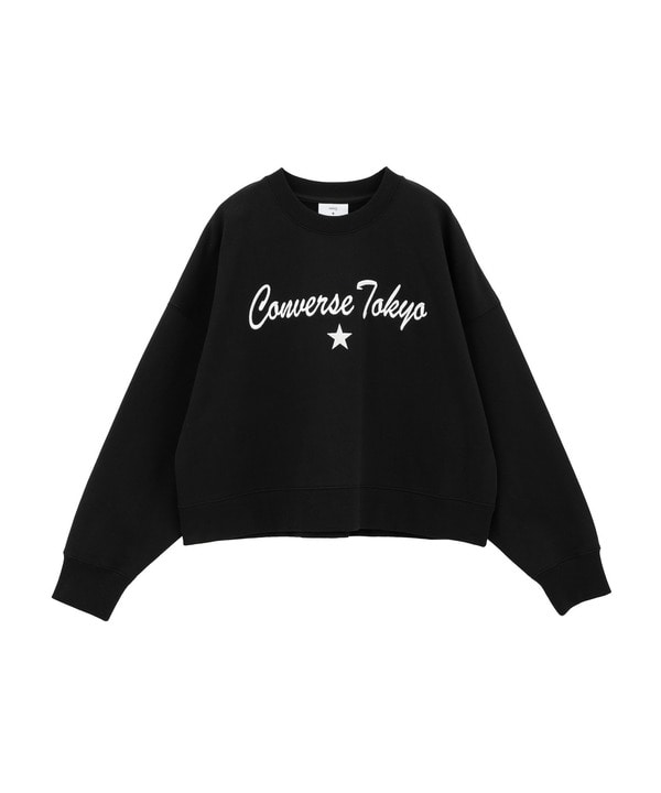 EMBROIDERED LOGO CROPPED SWEAT 詳細画像 ブラック 1