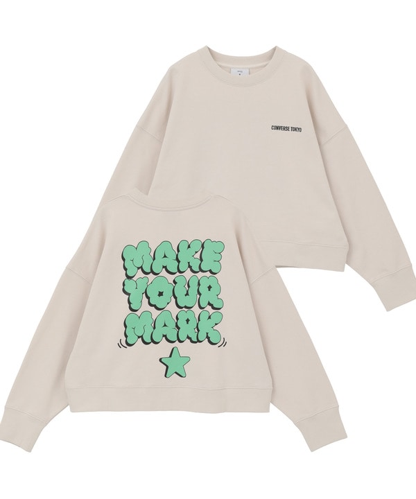 BACK PRINT MESSAGE SWEAT 詳細画像 ベージュ 1