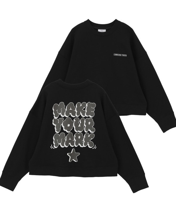 BACK PRINT MESSAGE SWEAT 詳細画像 ブラック 1