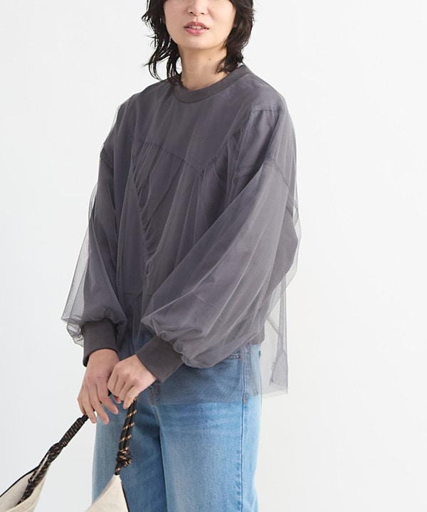 STAR★ TULLE LAYERED SWEAT 詳細画像 5