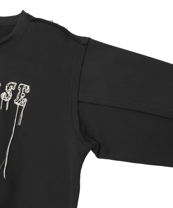 DAMAGED EMBROIDED LOGO SWEAT 詳細画像 5
