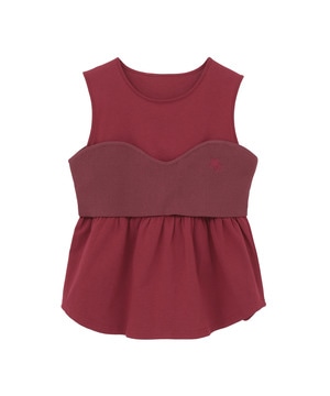 KNIT BUSTIER LAYERED TANK TOP