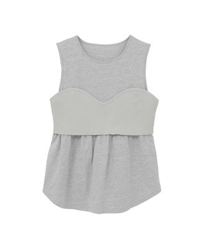 KNIT BUSTIER LAYERED TANK TOP