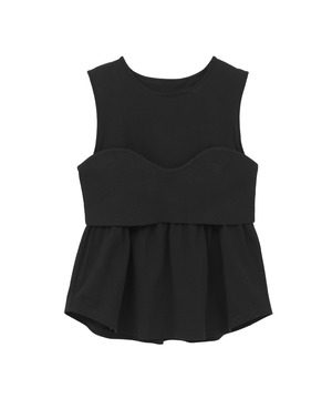 KNIT BUSTIER LAYERED TANK TOP