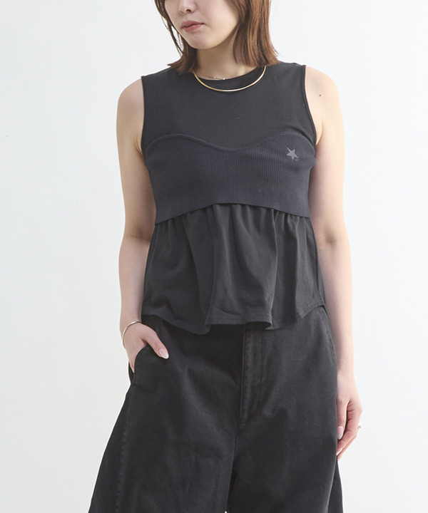 KNIT BUSTIER LAYERED TANK TOP 詳細画像 9
