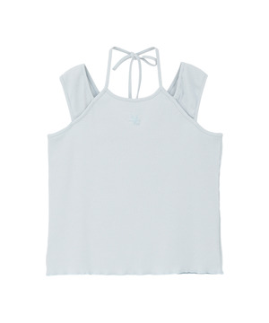 HALTER STRAP RIB TANK TOP