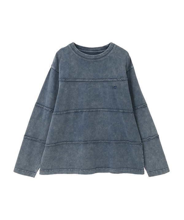 PIGMENT DYED BORDER CUT-OFF TOP 詳細画像 11