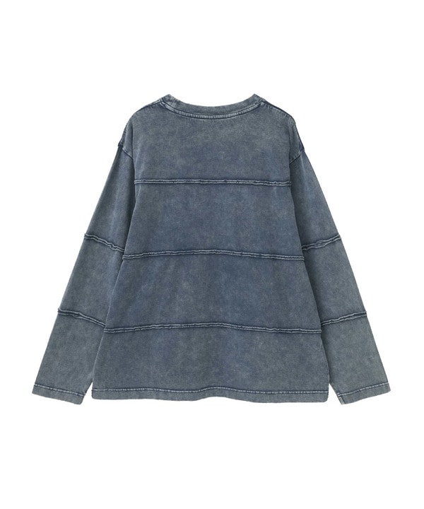 PIGMENT DYED BORDER CUT-OFF TOP 詳細画像 12