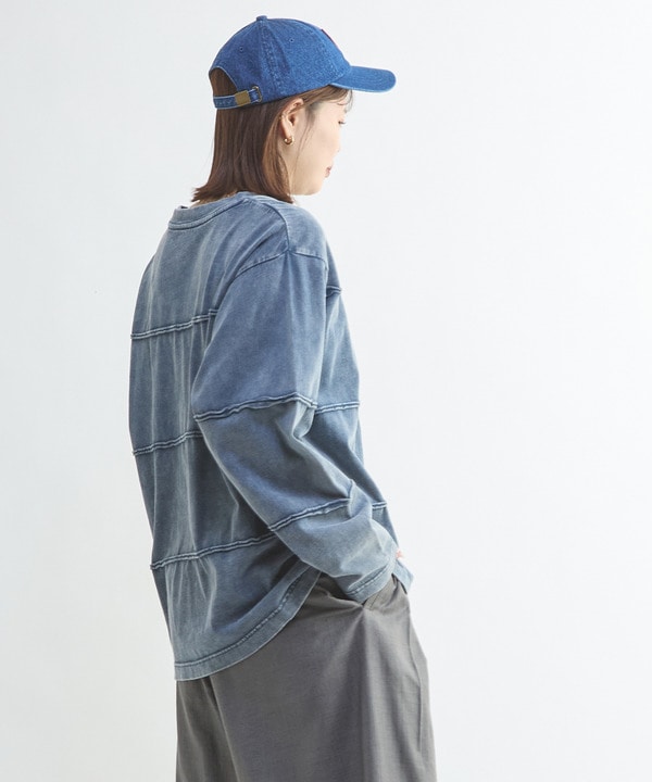 PIGMENT DYED BORDER CUT-OFF TOP 詳細画像 2