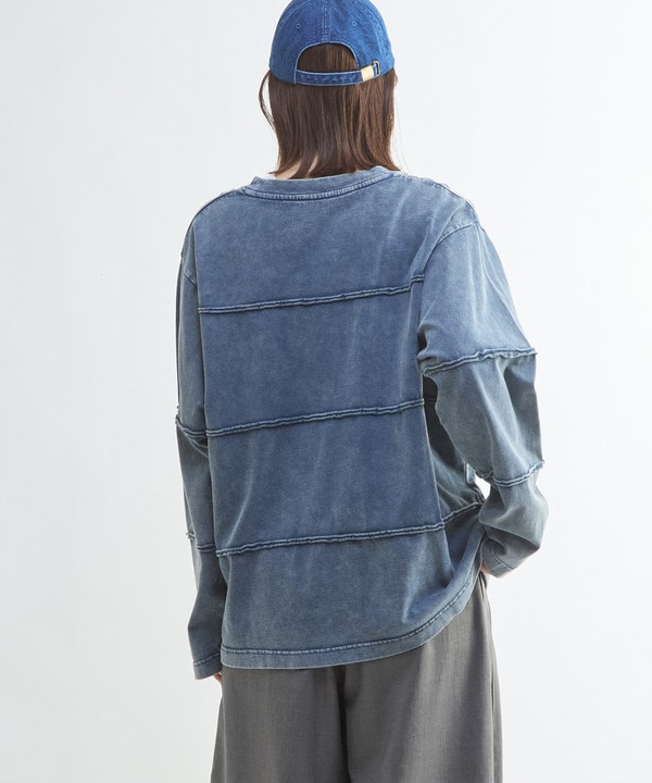 PIGMENT DYED BORDER CUT-OFF TOP 詳細画像 4