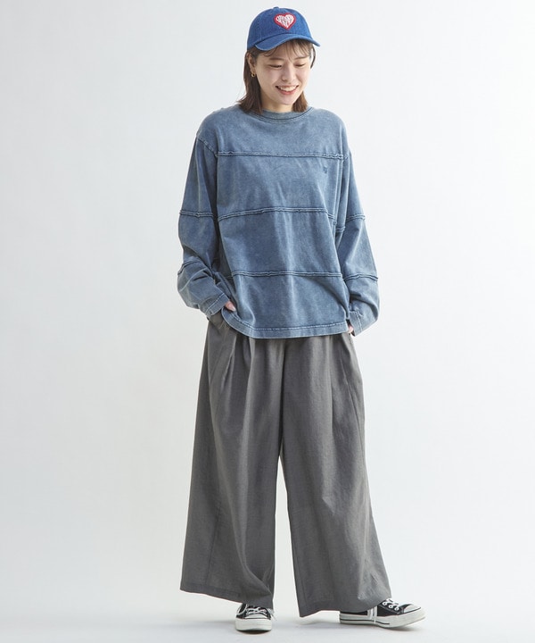 PIGMENT DYED BORDER CUT-OFF TOP 詳細画像 5