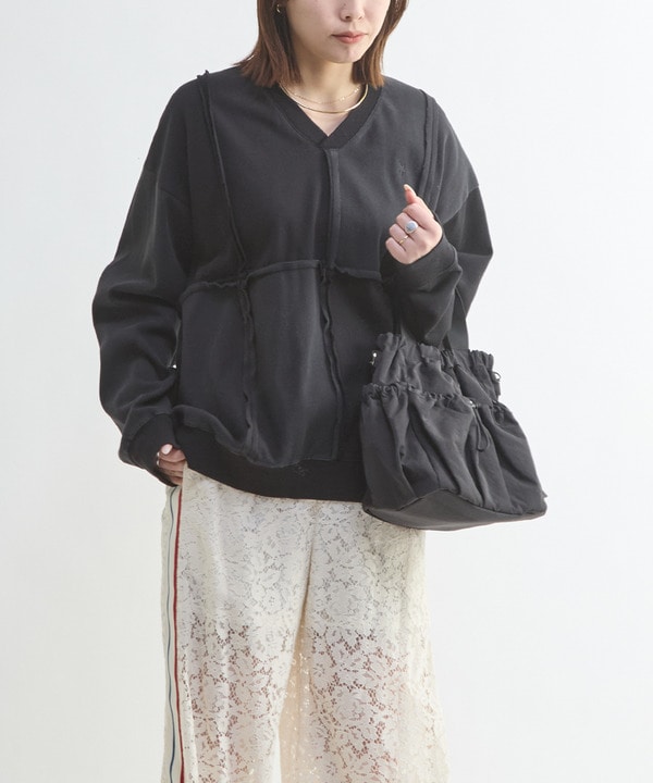 PATCHWORK CUT-OFF TOP 詳細画像 1