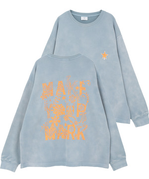 PIGMENT DYED BACK PRINT SWEAT