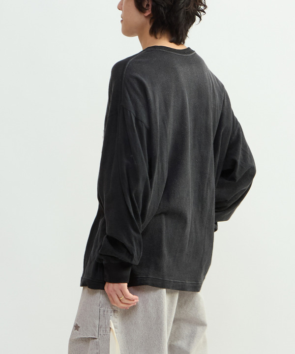 PIGMENT DYED PATCH LONGSLEEVE TEE 詳細画像 3