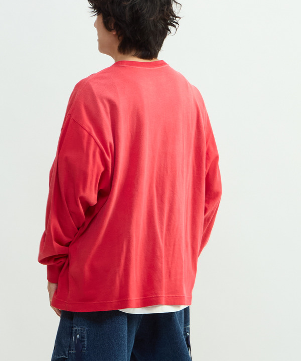 PIGMENT DYED PATCH LONGSLEEVE TEE 詳細画像 5