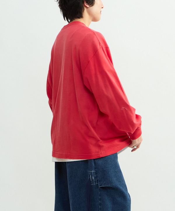 PIGMENT DYED PATCH LONGSLEEVE TEE 詳細画像 7