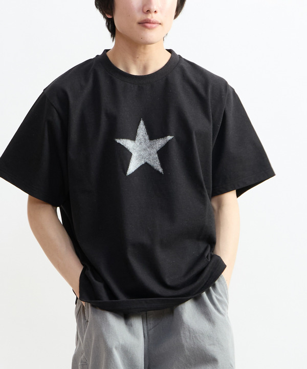 STAR★ PRINT TEE 詳細画像 ブラック 1