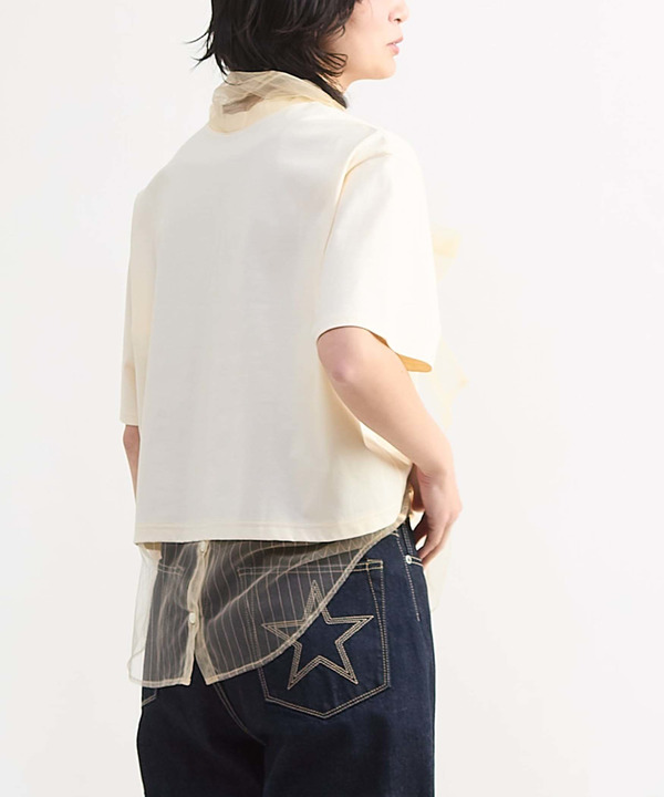 2WAY TULLE BOWTIE CROPPED TEE 詳細画像 9