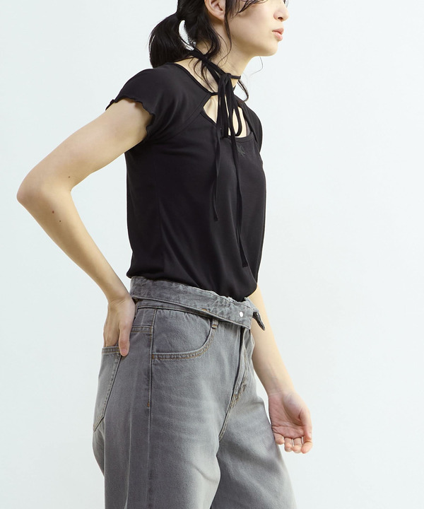 2WAY SHEER STRAP TEE 詳細画像 1