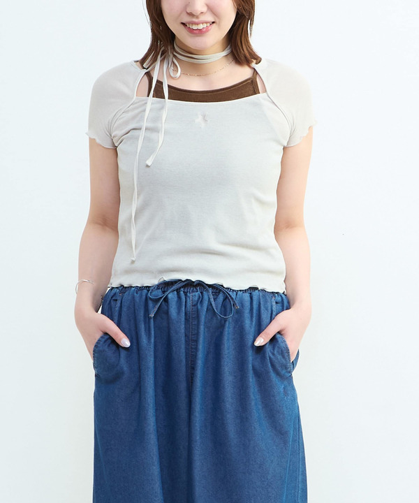2WAY SHEER STRAP TEE 詳細画像 8