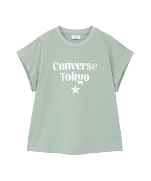 FRENCH-SLEEVE LOGO FOIL PRINT TEE