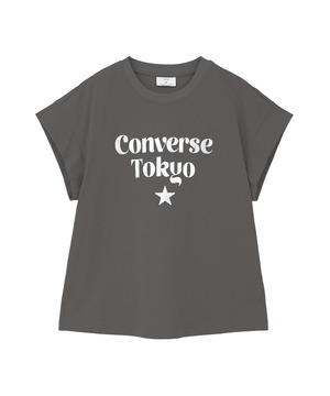 FRENCH-SLEEVE LOGO FOIL PRINT TEE