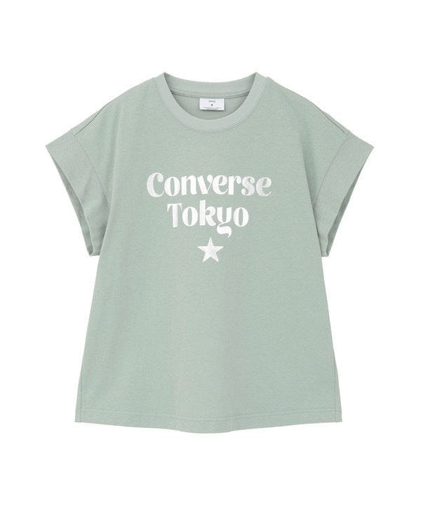 FRENCH-SLEEVE LOGO FOIL PRINT TEE 詳細画像 ミント 1