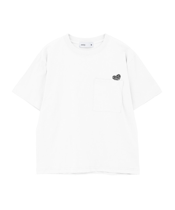 HEART LOGO POCKET TEE 詳細画像 ホワイト 1