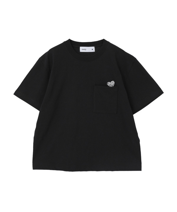 HEART LOGO POCKET TEE 詳細画像 ブラック 1