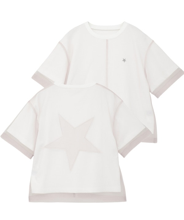 TULLE LAYERED STAR★ TEE 詳細画像 グレイッシュベージュ 1