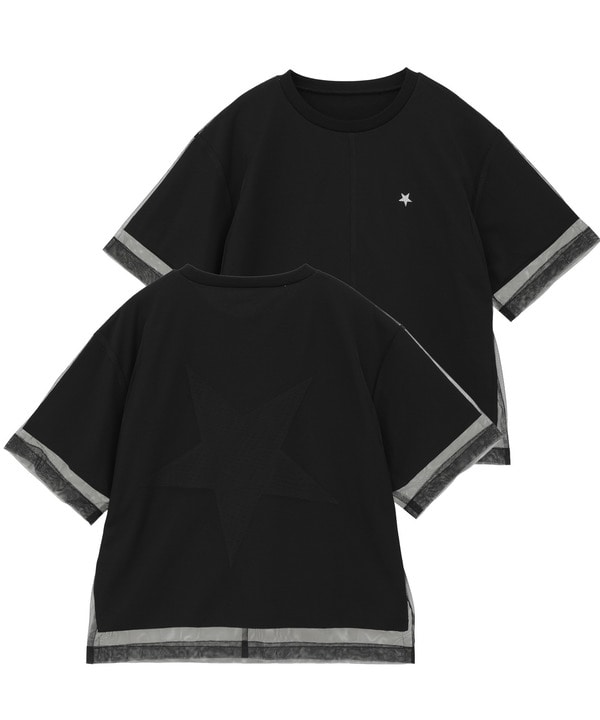 TULLE LAYERED STAR★ TEE 詳細画像 ブラック 1