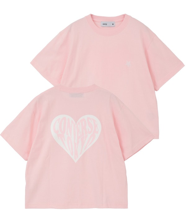 HEART LOGO BACK PRINT TEE 詳細画像 ピンク 1