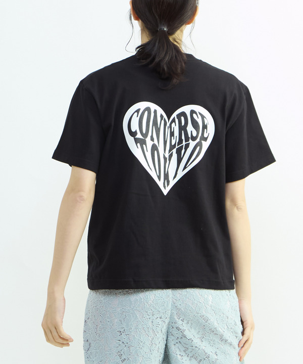 HEART LOGO BACK PRINT TEE 詳細画像 ブラック 1