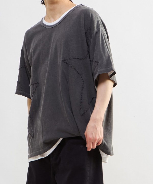 STAR★ EMBROIDERY TEE 詳細画像 ブラック 1