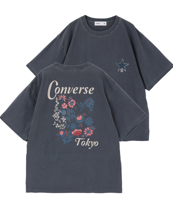 BACK FLOWER PRINT TEE 詳細画像 ブルー 1