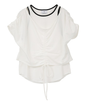 DRAWSTRING GATHER LAYERED TOPS