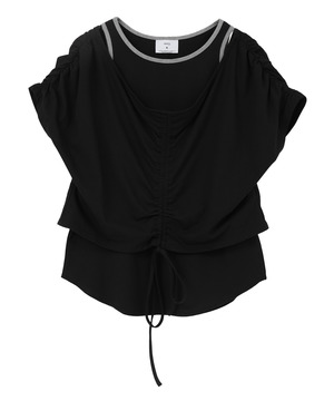 DRAWSTRING GATHER LAYERED TOPS