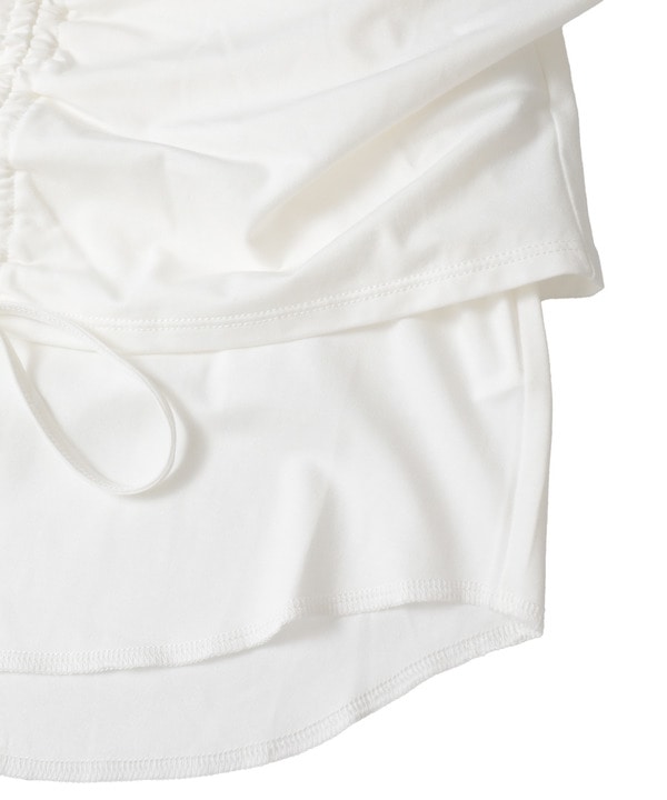 DRAWSTRING GATHER LAYERED TOPS 詳細画像 4