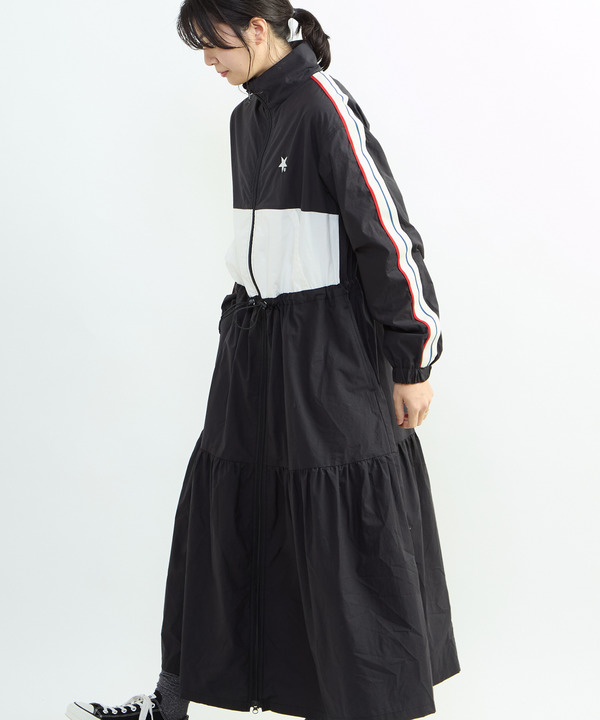 SIDE LINE TRACK TIERED DRESS 詳細画像 ブラック 1