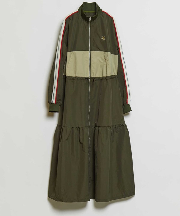 SIDE LINE TRACK TIERED DRESS 詳細画像 カーキ 1